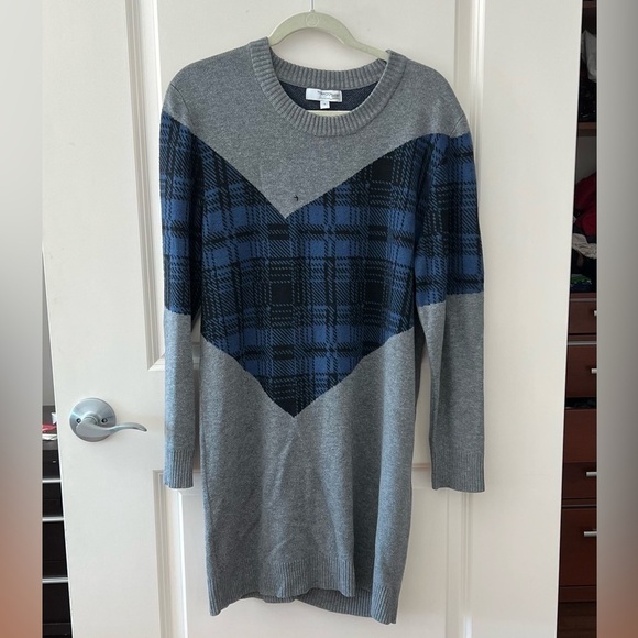 Thakoon Addition Plaid Combo Sweater Dress - Picture 5 of 16